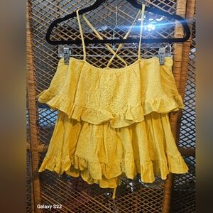 POL Yellow Ruffle Top